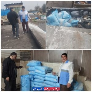 معدوم سازی ۱۷۲۰ کیلوگرم آرد تاریخ گذشته و فاسد توسط بازرسان بهداشت محیط انجام شد